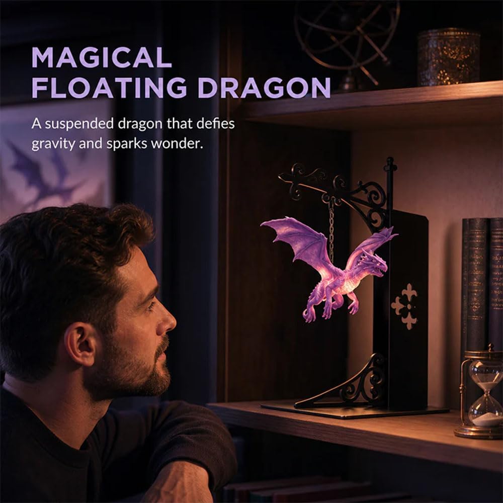 Floating Dragon Bookshelf Lamp - Bookshelf recension och pris