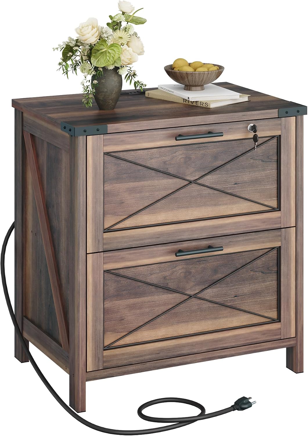 Wood Lateral File Cabinet, 2 D - Printer Stand recension och pris