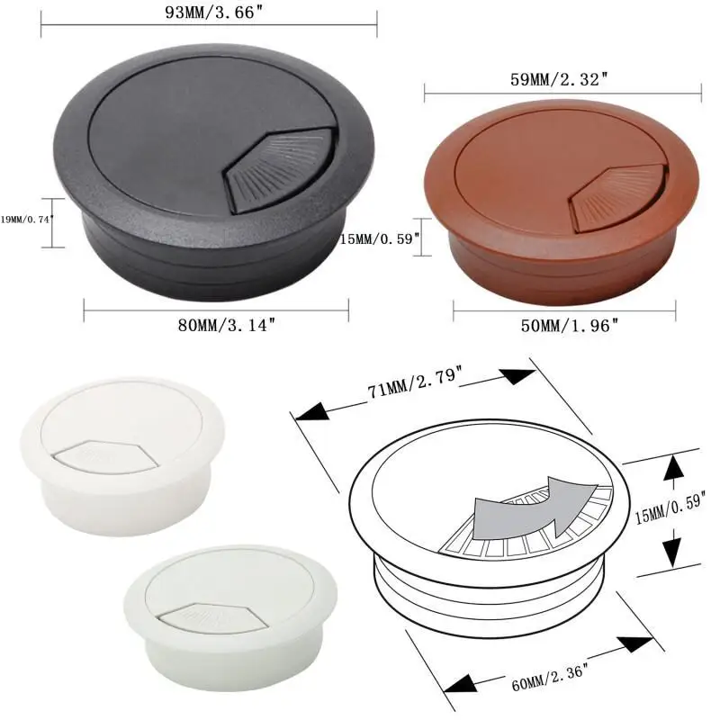 50/60/80MM Desk Cord Grommet W - Office Furniture Brands recension och pris