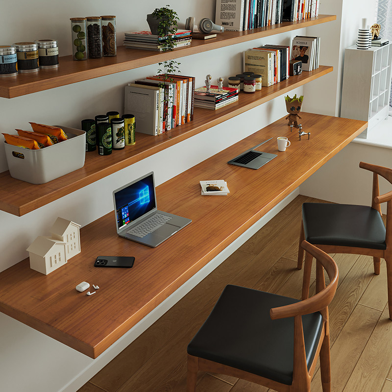 Nordic Solid Wood Desk with Bo - Bookshelf recension och pris