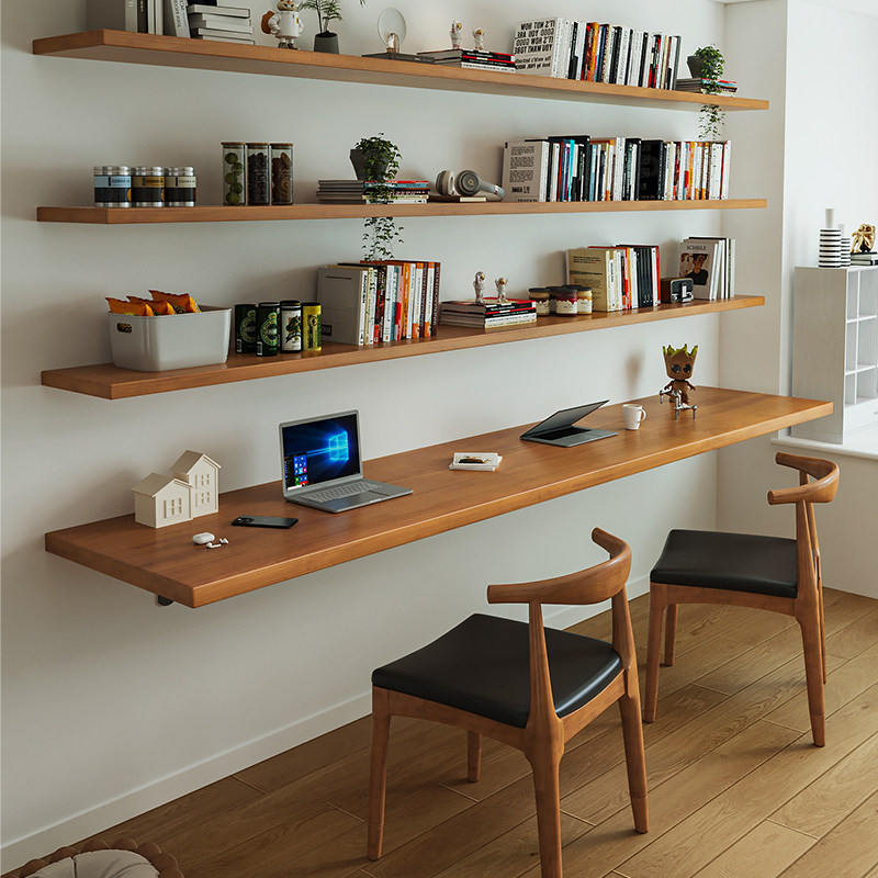 Nordic Solid Wood Desk with Bo - Bookshelf recension och pris