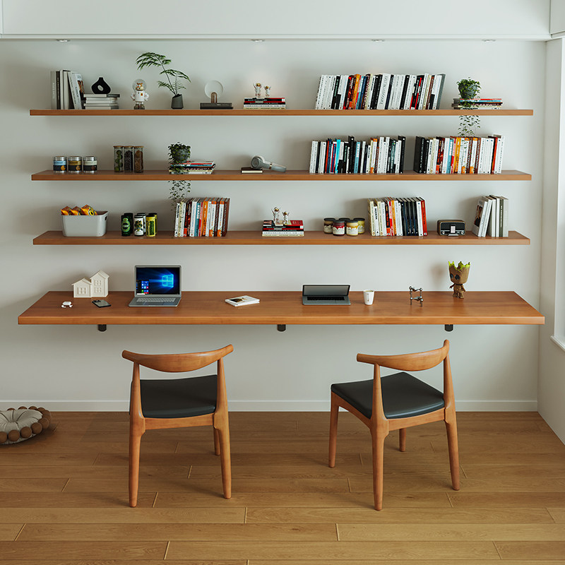 Nordic Solid Wood Desk with Bo - Bookshelf recension och pris