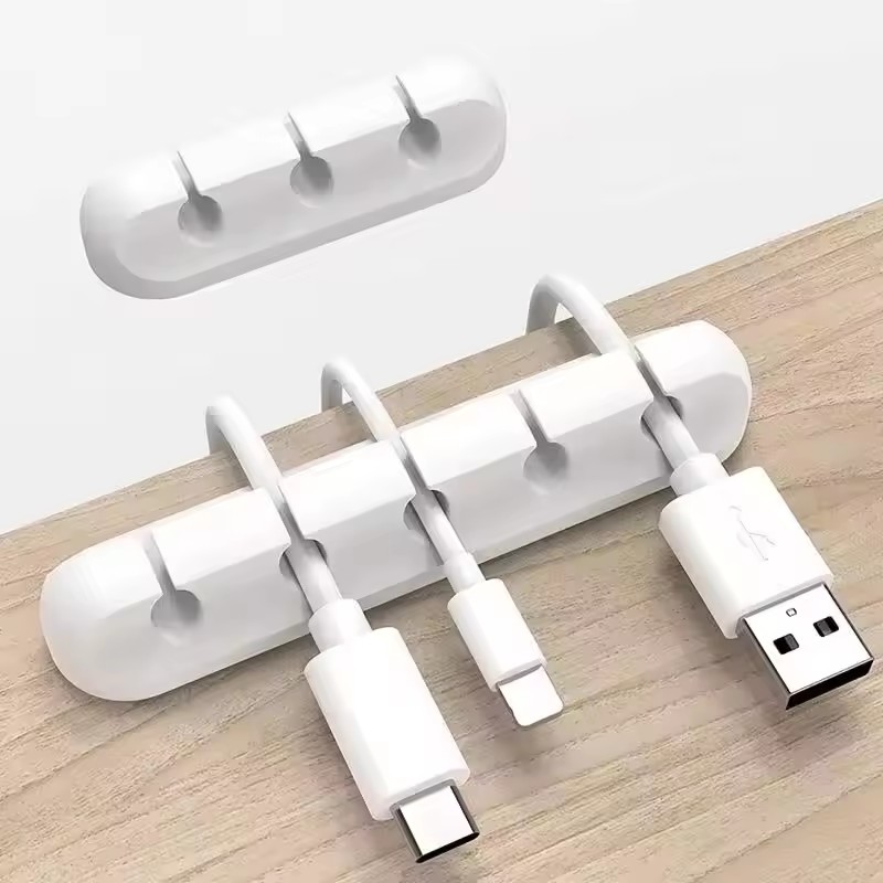 Silicone USB Cable Clip Winder - Desk Organizer recension och pris