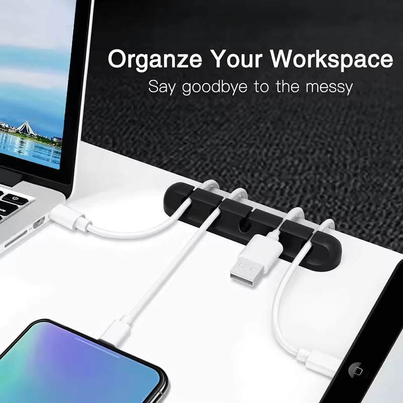 Silicone USB Cable Clip Winder - Desk Organizer recension och pris