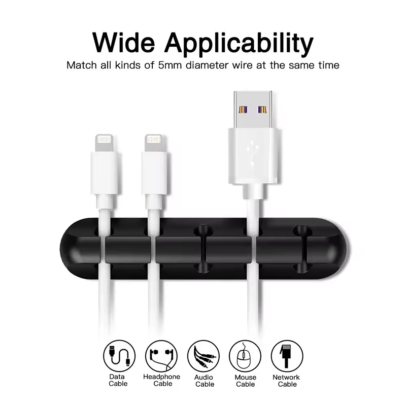 Silicone USB Cable Clip Winder - Desk Organizer recension och pris