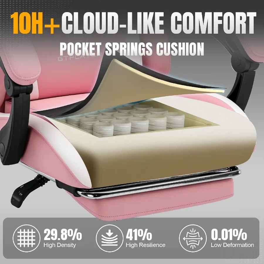 Gaming Chair with Foot Rest Po - Office Chair Cushion recension och pris