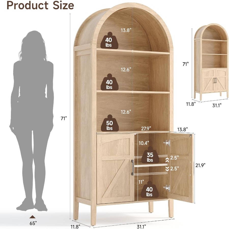 71 Arched Display Bookshelf fo - Bookshelf recension och pris
