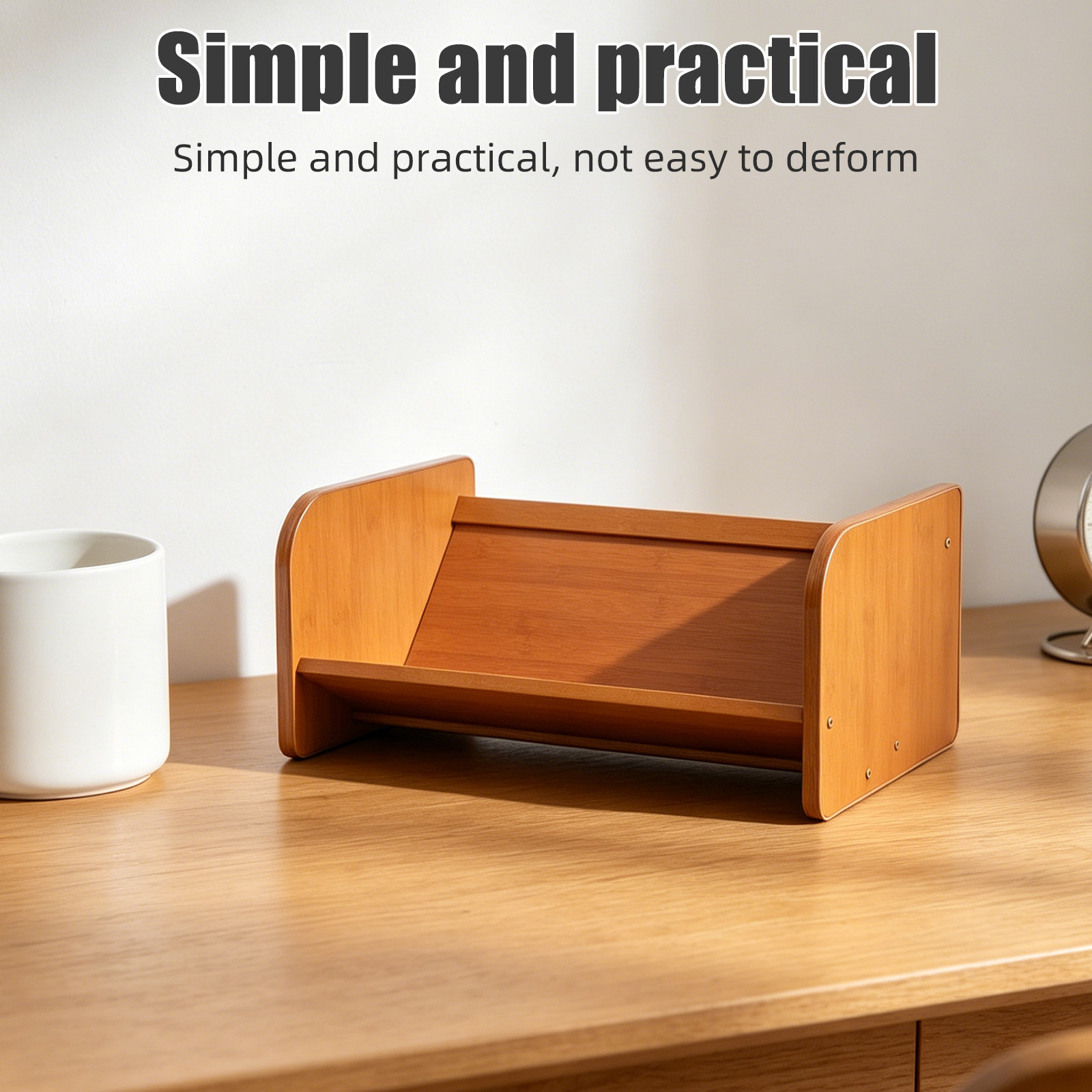 Bamboo Vinyl Record Holder Org - Desk Organizer recension och pris