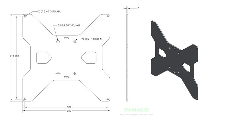 TEVO Tarantula aluminum Y Carr - Printer Stand recension och pris