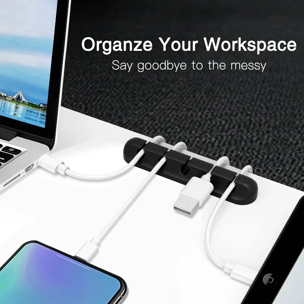 Silicone USB Cable Organizer U - Desk Organizer recension och pris